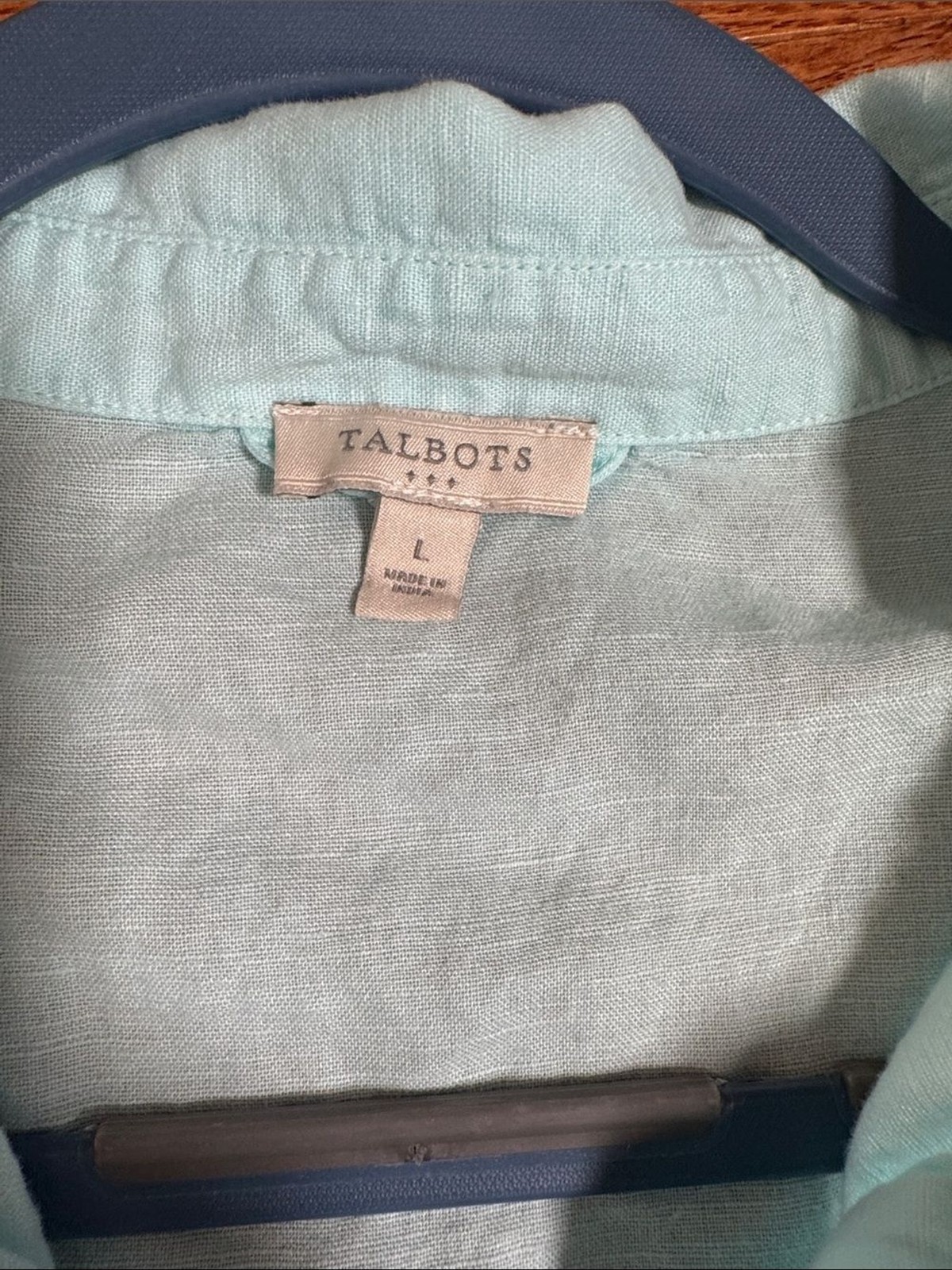 Talbots ombré pullover tunic blouse linen blend dip dye size large