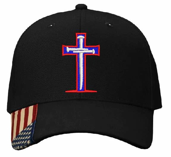 Sacred Nails Christian Cross Hats for Men Women Jesus 3 Nail Cross Bible Jesus