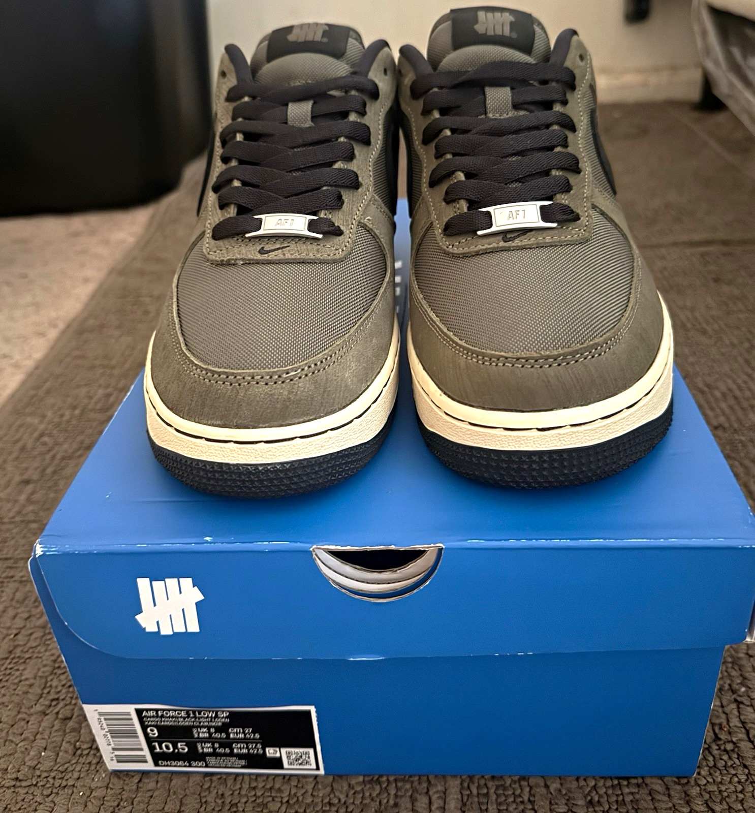 Nike Undefeated Air Force 1 Low SP Ballistic Gray/Black Lace Up DH3064-300