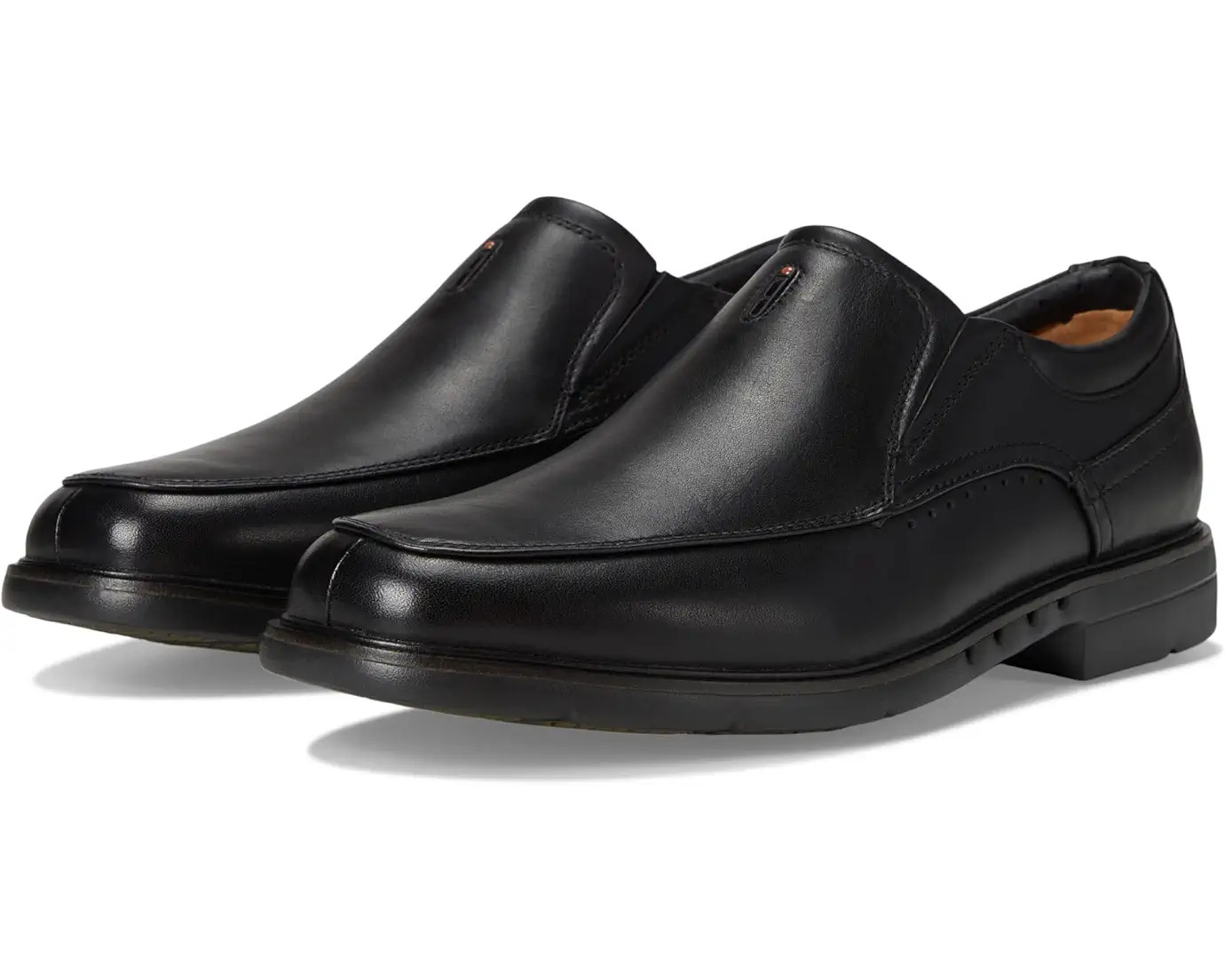 Clarks Mens Un Kendric Go Black Leather Casual Loafer Shoes