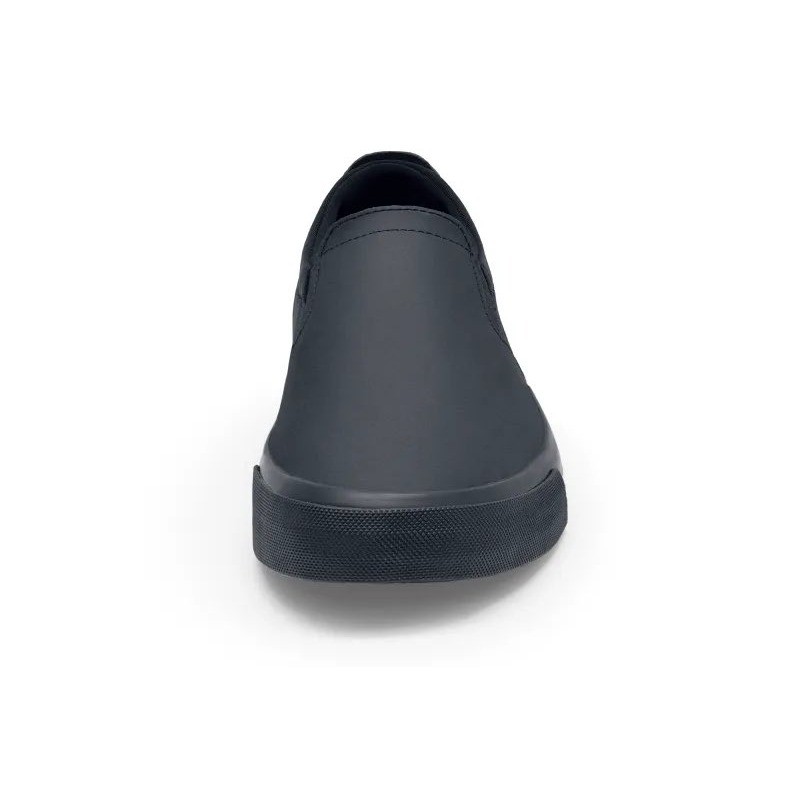 Shoes For Crews Ollie II Black Leather Slip On SR Work Shoes 34257 M-5 W-6.5 NEW