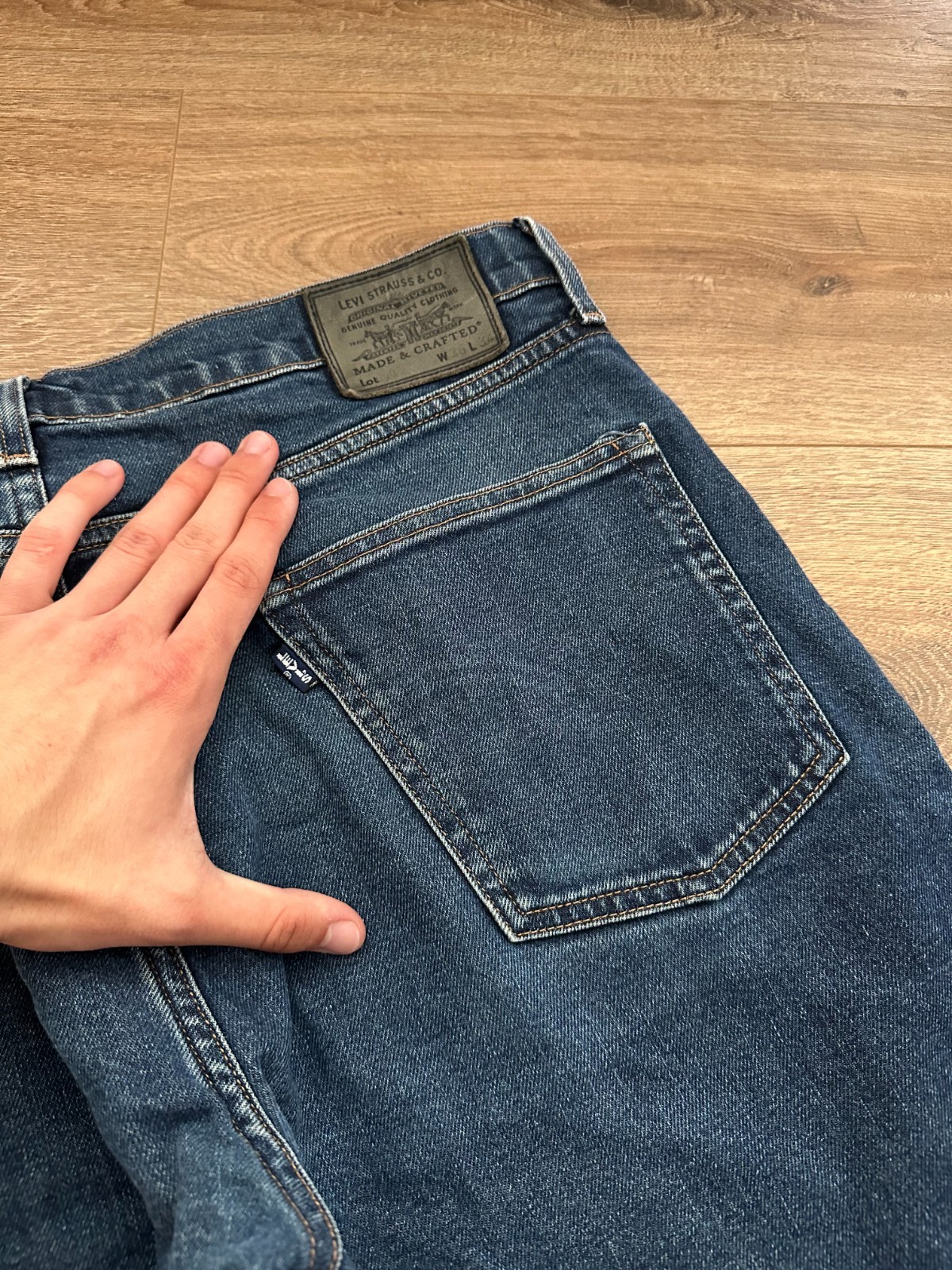 Levis 502 Taper Crafted Japan Selvedge Jeans Men Size 36×32