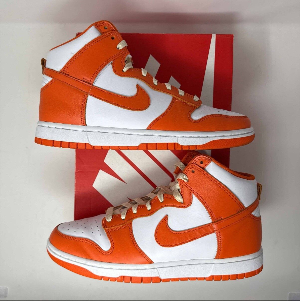 Nike Dunk High SP Syracuse 2021 DD1399 101 White/Orange Blaze Size 9