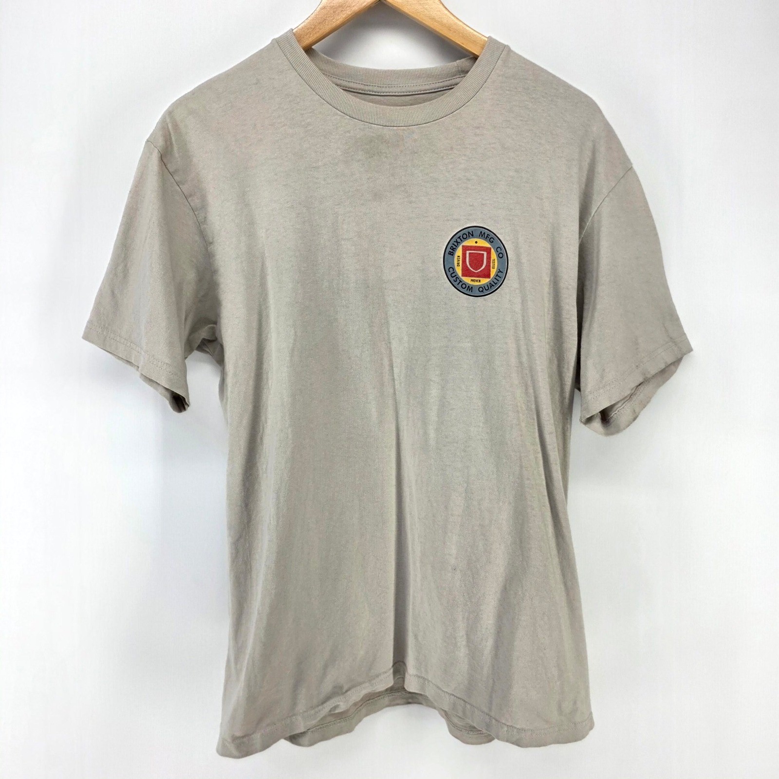 Brixton T Shirt Mens L Gray Short Sleeve Custom Quality Graphic Skate Streetwear
