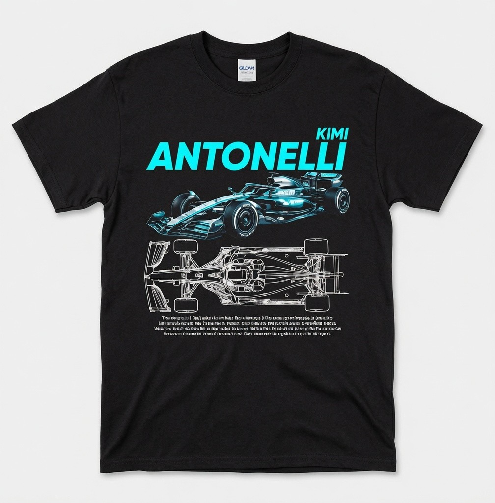 Kimi Antonelli T-Shirt Vintage 90s Bootleg F1 Racing Graphic Tee Motorsport