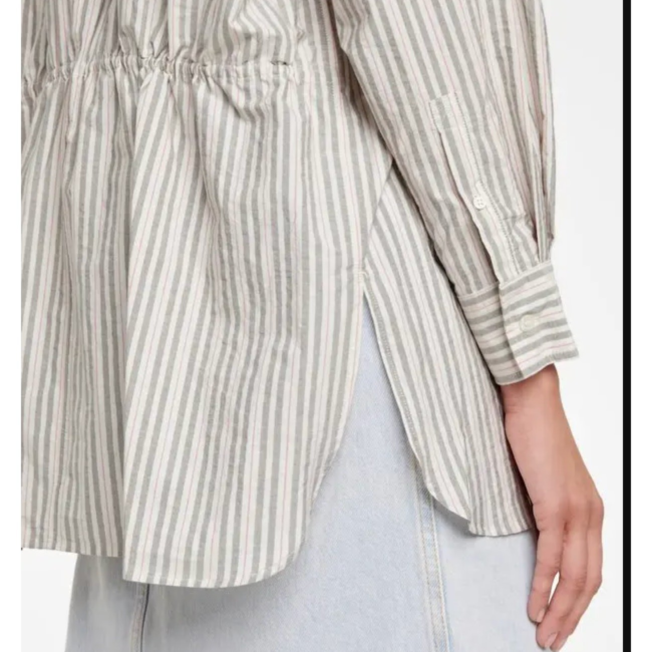 Isabel Marant Ajady Striped Button Down Shirt Women’s FR 36 Cotton French NWT