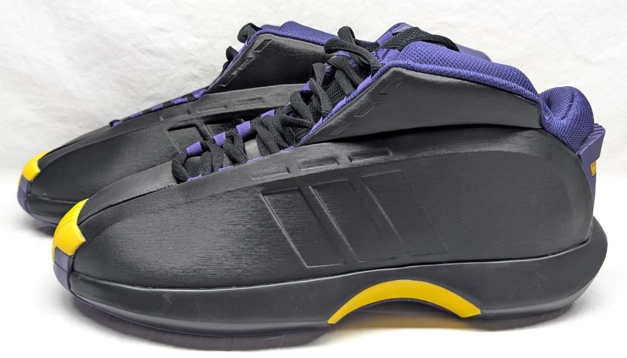 Men’s Adidas Kobe Bryant Crazy 1’s – Lakers Away, Black, Purple, Size 9.5 – New