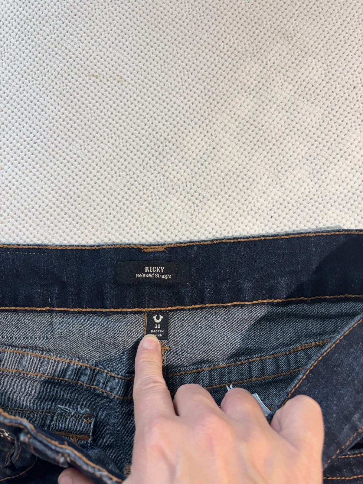 True Religion Ricky Relaxed Straight Jeans Dark Wash Men’s Size 30