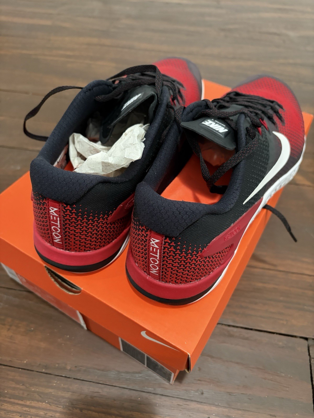 Nike Metcon 4 Men’s Cross Training Low Top Sneakers Black Habanero Red