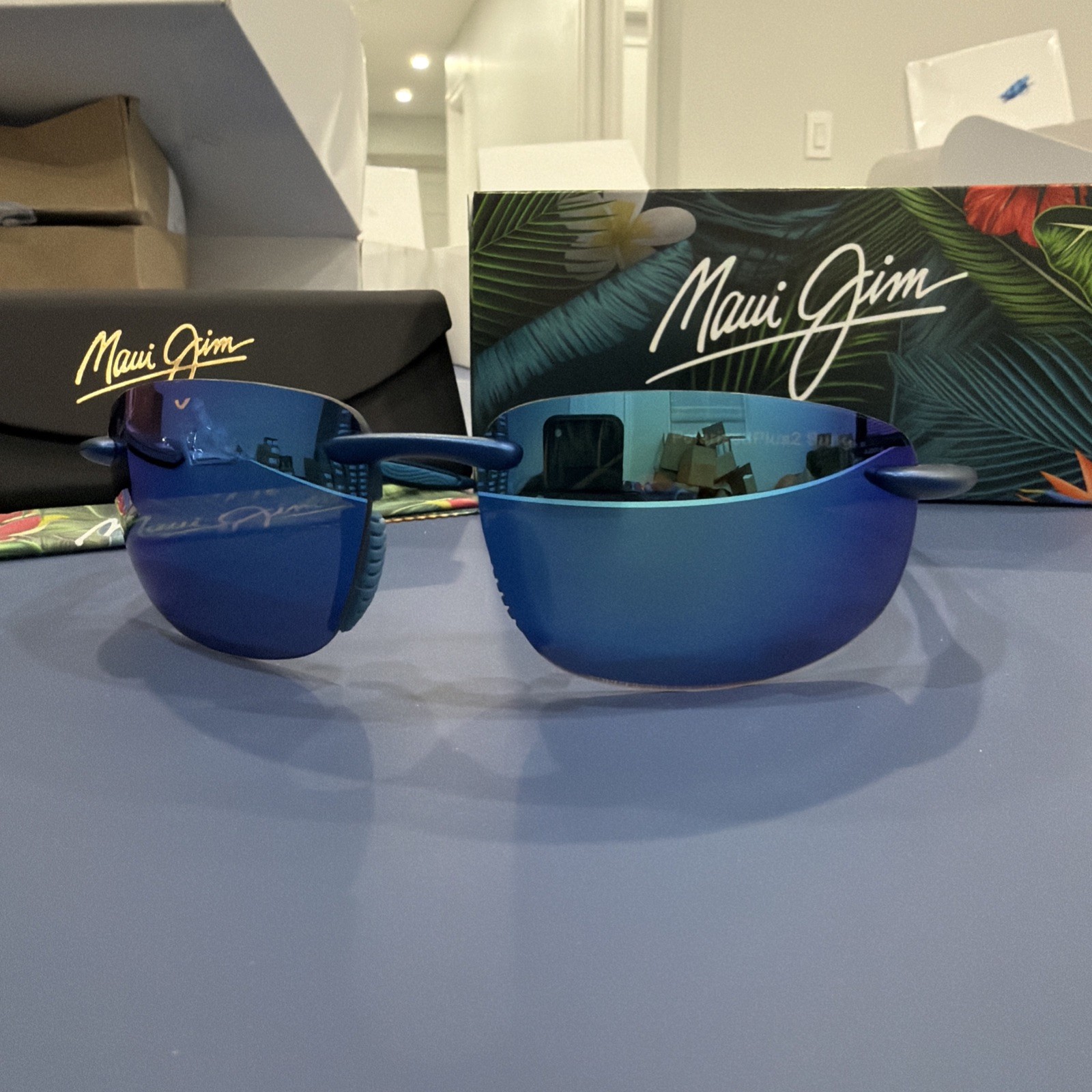 New Maui Jim Hookipa Ultra Blue Made In Italy MJ0676S-003