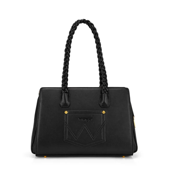 Wrangler Floral Print Braided Satchel Bag