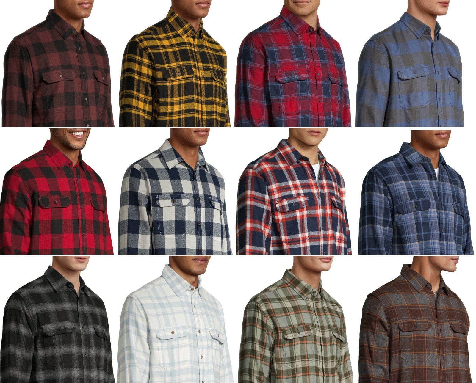 George Men and Big Men Long Sleeve Super Soft Flannel Shirt up to size 5XLT