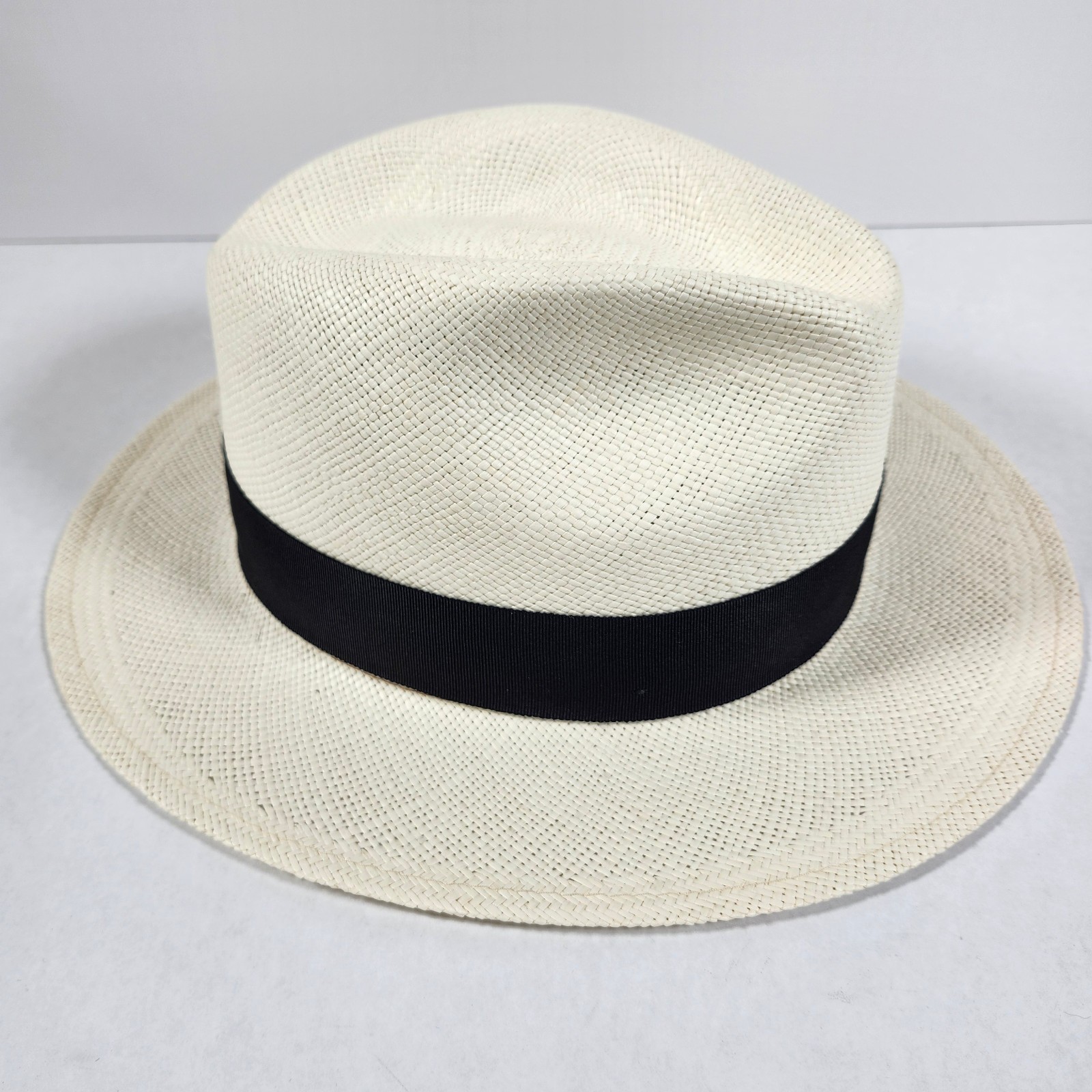Goorin Bros Fedora Mens Size X-Large Ivory Straw 100% Toquilla Panama Hat NEW
