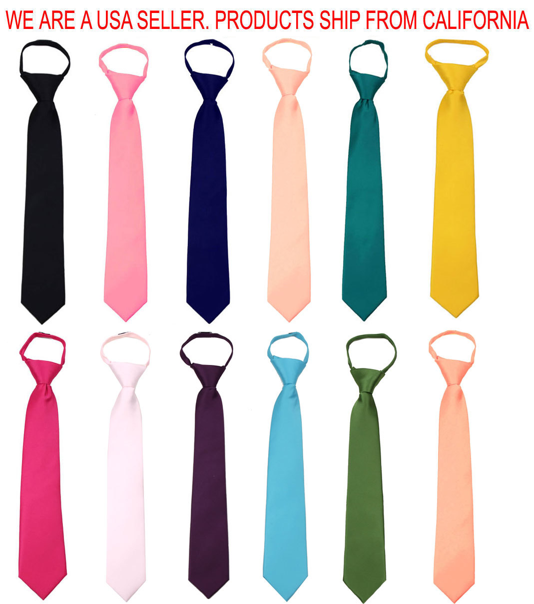 Extra Long Men’s Classic Formal Solid Zipper Necktie Prom Wedding XL Zipper Tie