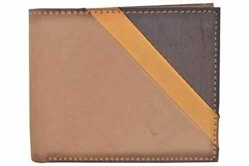 Cazoro Men’s Slim Pocket Hunter Leather Bifold Travel Credit Card thin Wallet RF