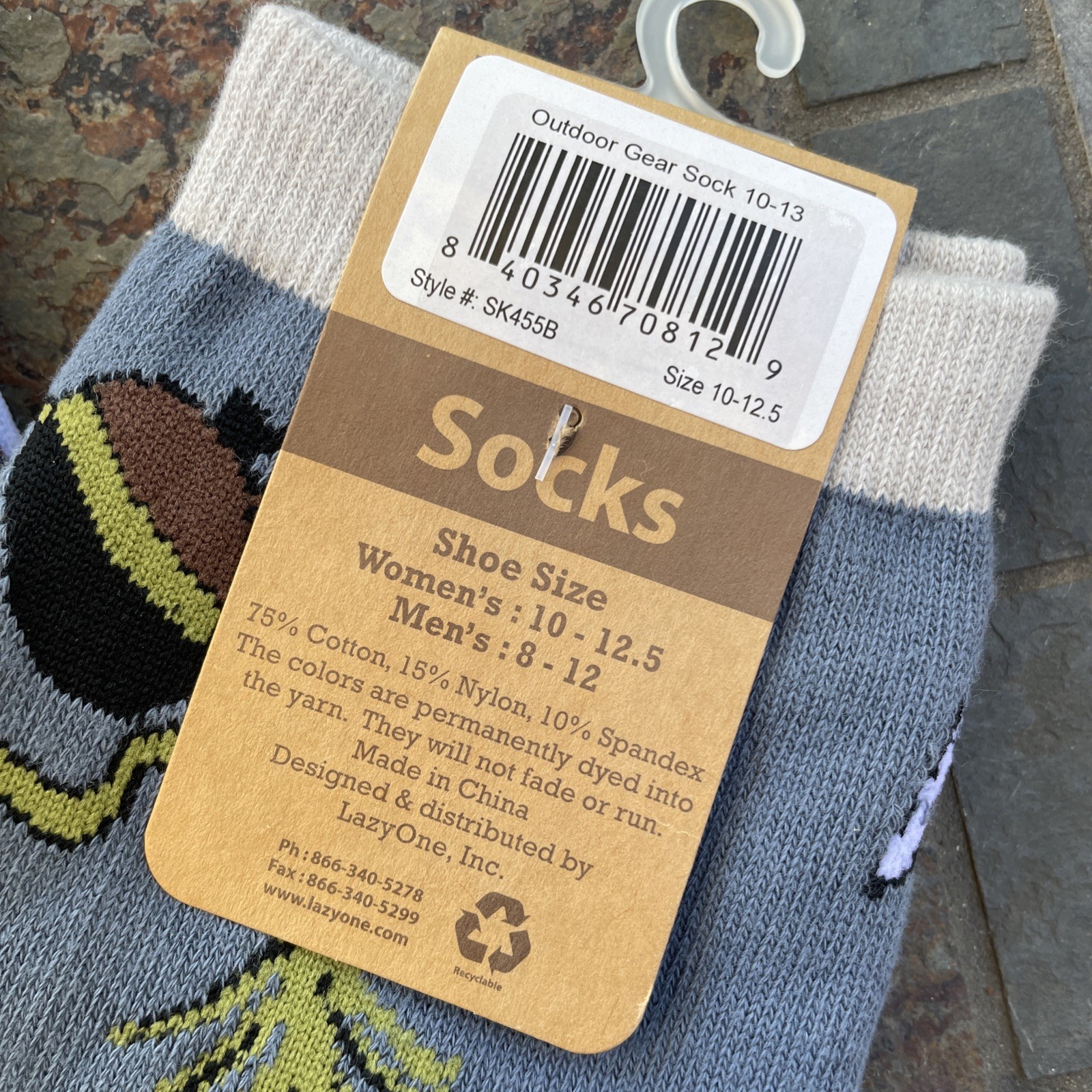 NWT Lazy One Camping Hiking Backpacking Outdoor Socks Women’s 10-12.5 Mens 8-12