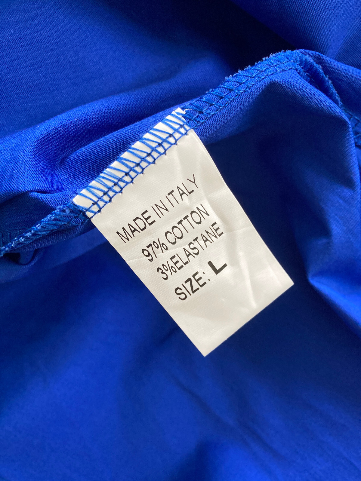 NWT CIVICO 51 Made In Italy Cotton Poplin Button Down Maxi Dress Sz L Blue