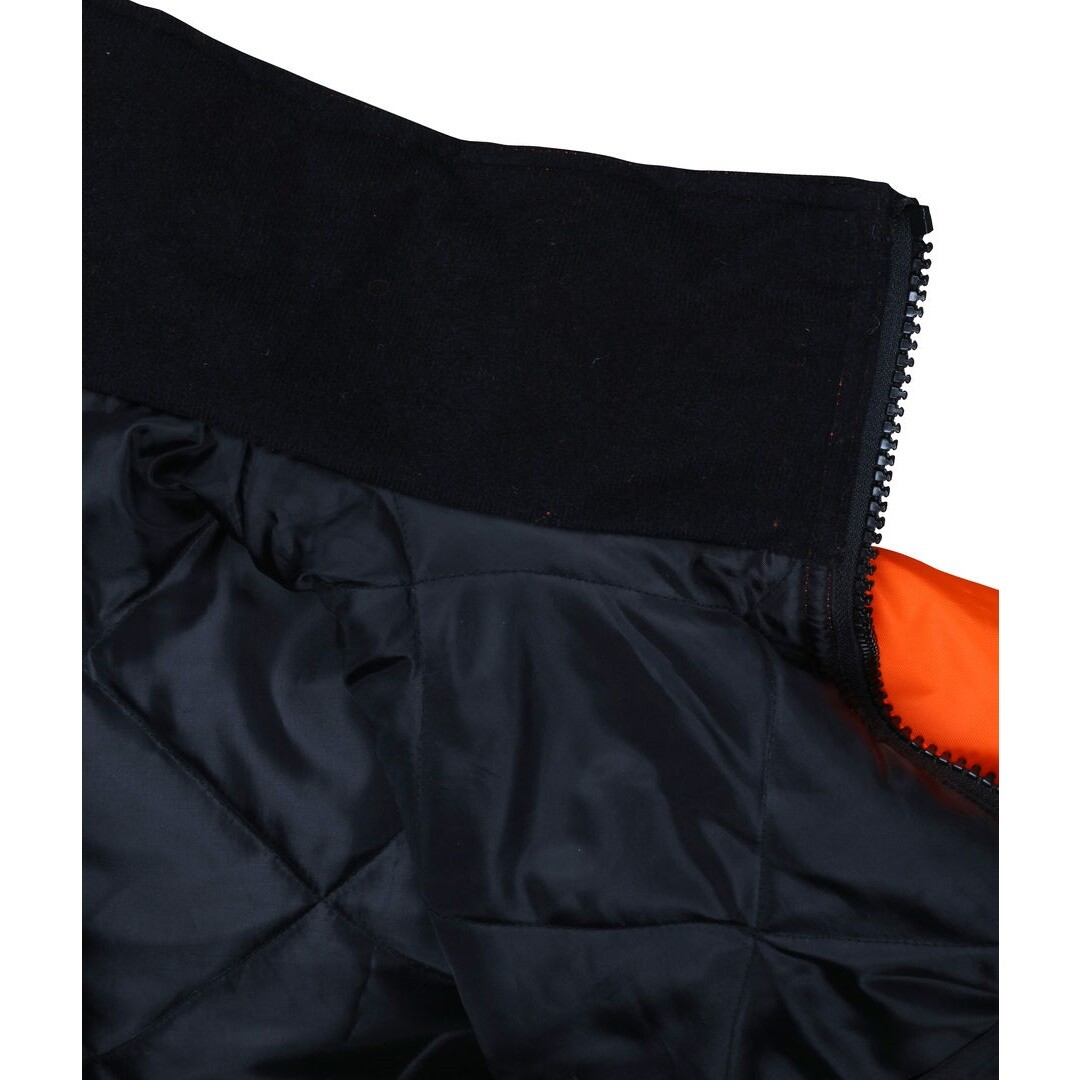 REFLECTIVE BOMBER JACKET HI-VIS ORANGE WATERPROOF MCR SAFETY CLASS 3 (SM – 5XL)