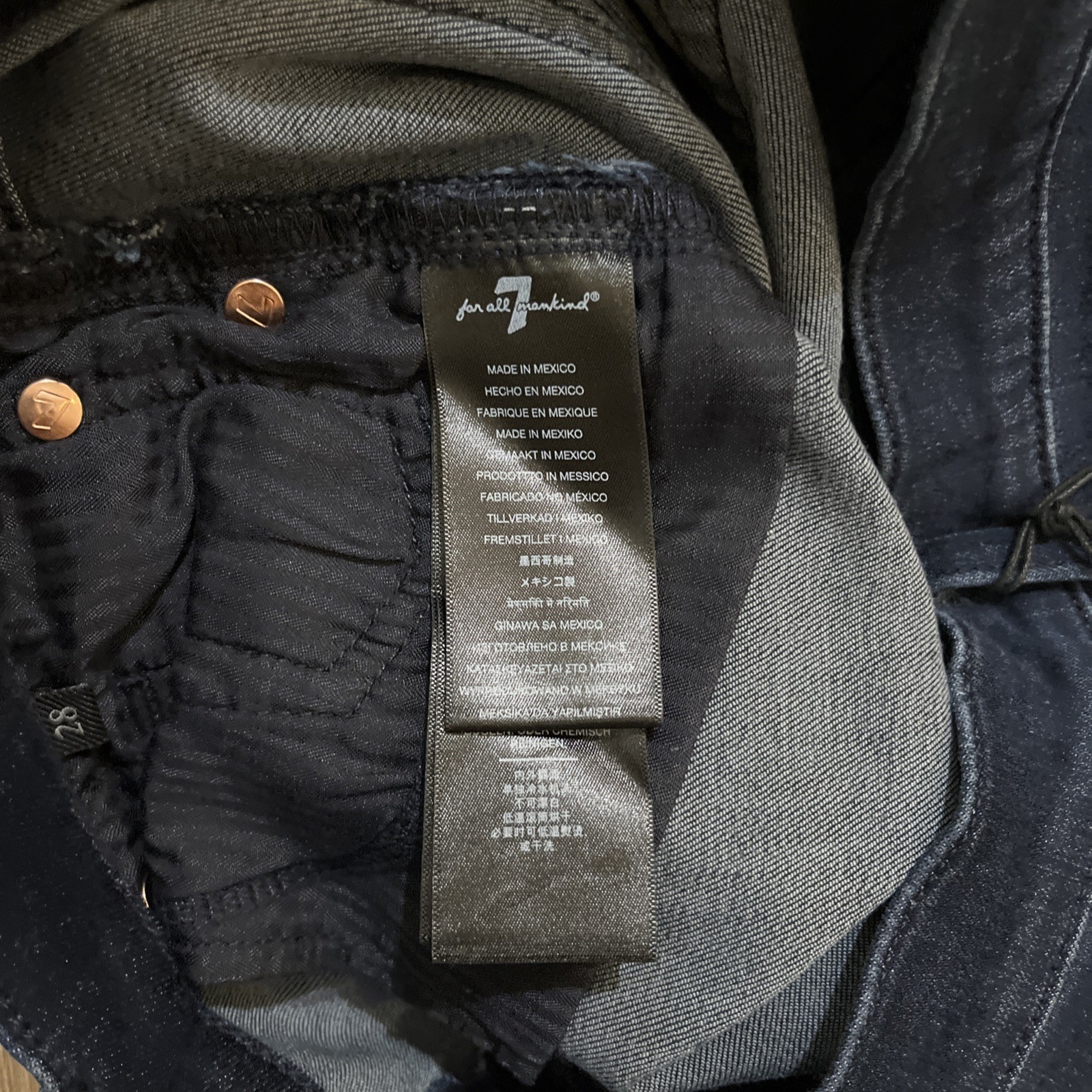 7 FOR ALL MANKIND DOJO Original Trouser Jeans 28 in BBLS