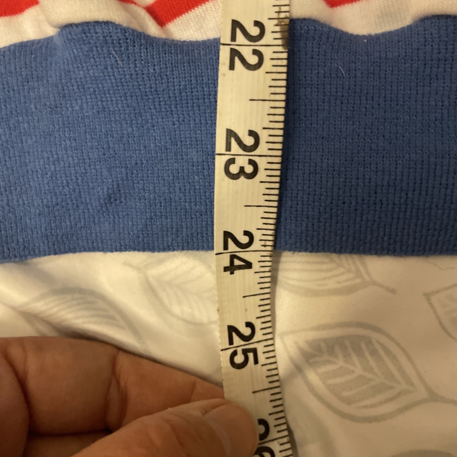 Vintage 80s Striped Ringer Tank Top Red White Blue USA Banded Hem Women’s 22W
