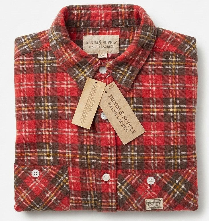 Lot of 7 Polo Ralph Lauren Denim & Supply Plaid Flannel Button Down Shirt NWT S