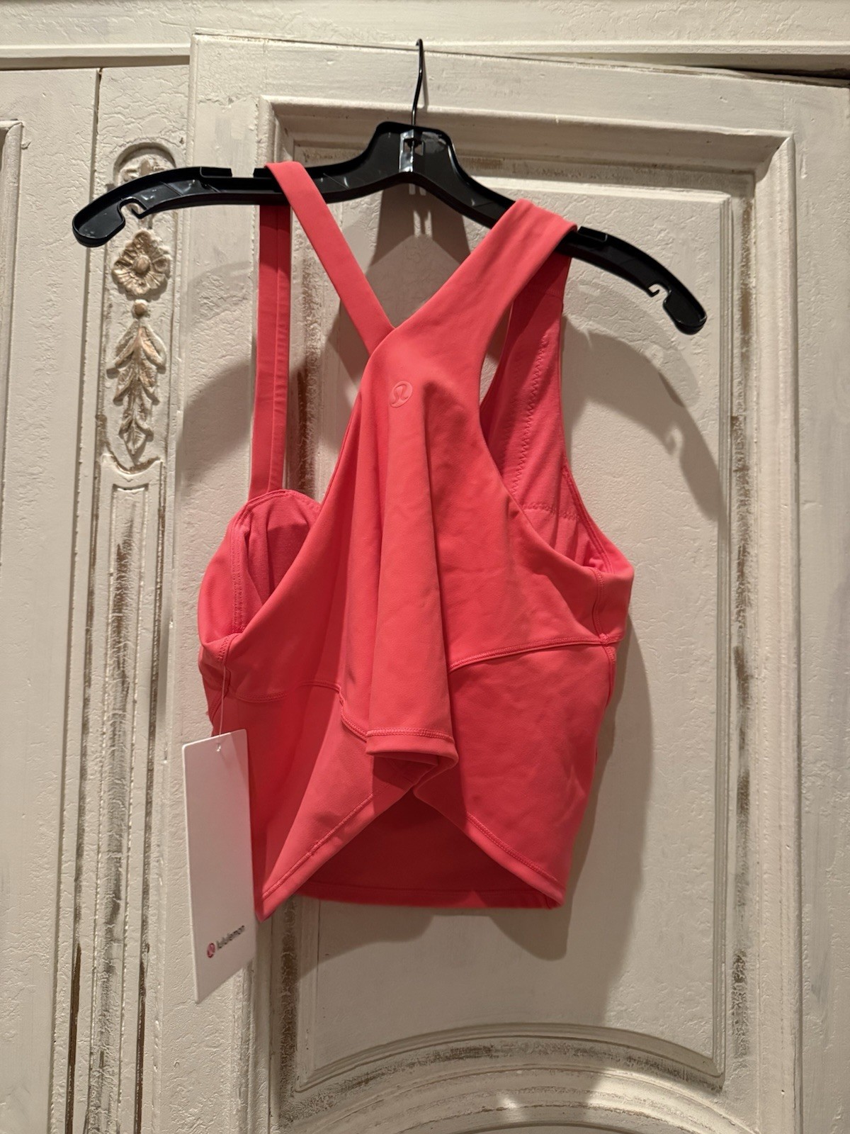 NWT Lululemon Everlux Asymmetrical Tennis Tank 🩷Sz 12 Glaze Pink Built-In Bra