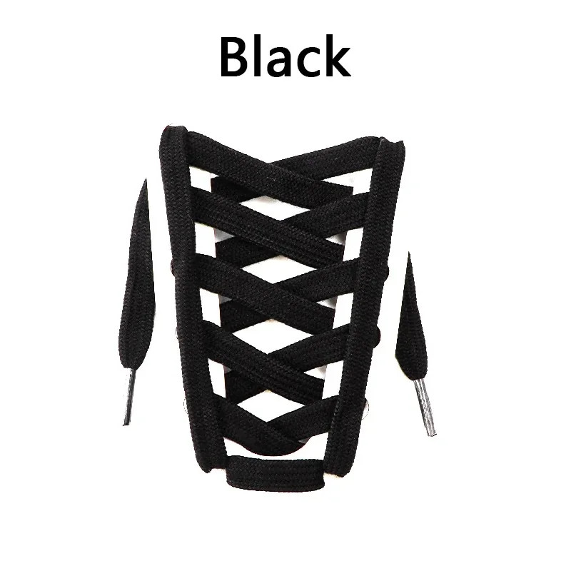 Double-layered polyester-cotton shoelaces 1cm Wide Flat High-quality shoelace Sn