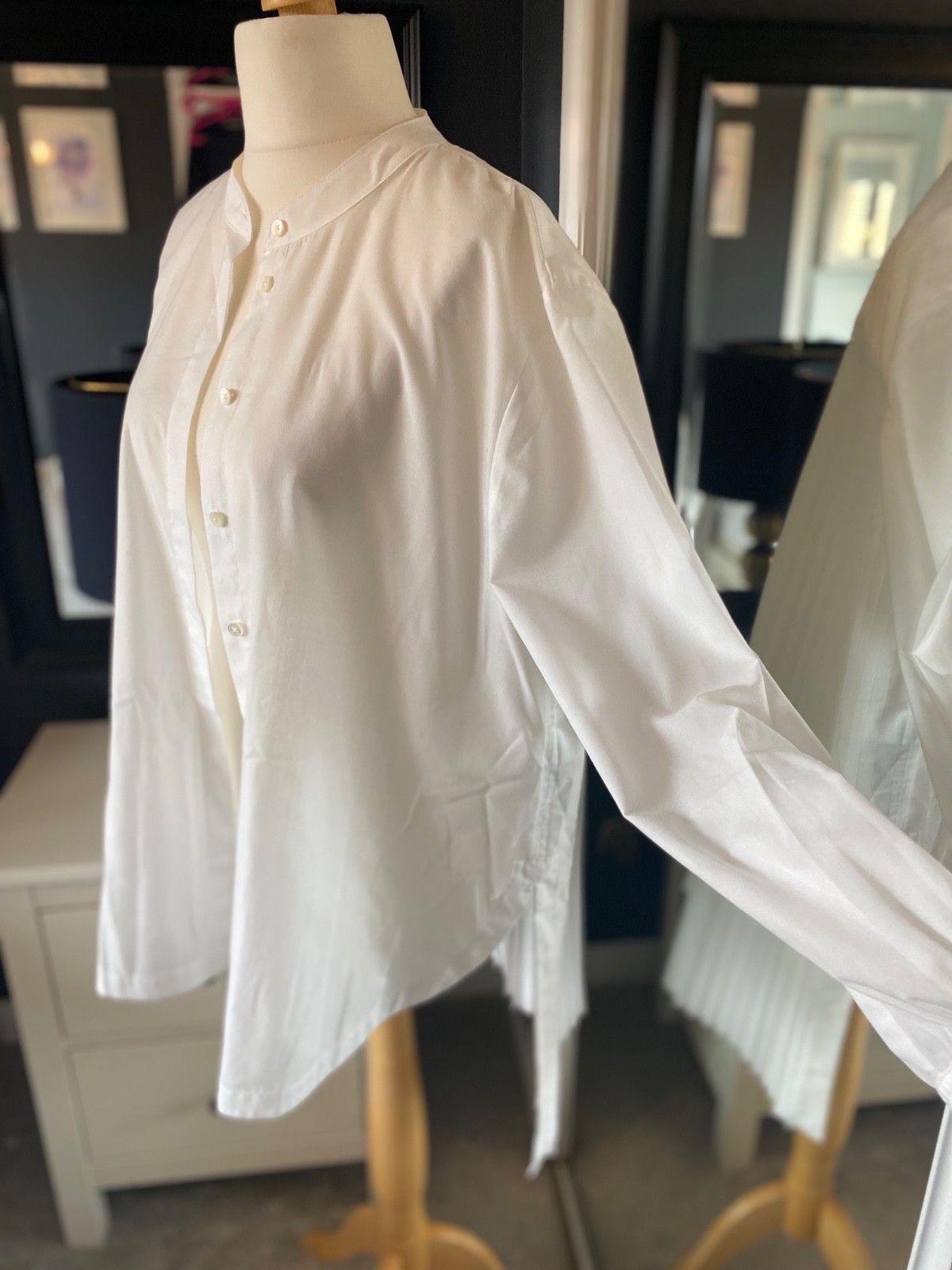 AllSaints Percy high low pleated shirt UK 14 bnwot see description RRP: £139