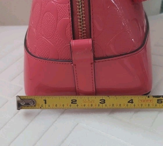 Coach Large Sierra Satchel Embossed Patent Leather in Hot Pink