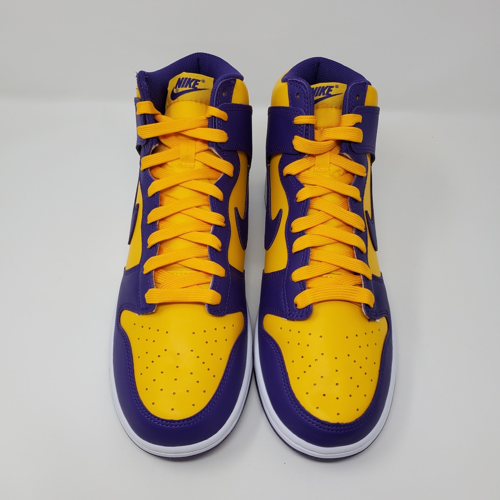 Nike Dunk High Retro Lakers DD1399-500 Yellow Purple Men’s Size 10