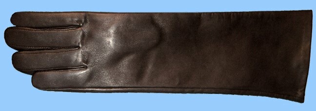 Mens LONG BLACK LEATHER GLOVES-SILK LINED LAMBSKIN LEATHER-HIGH QUALITY! st10