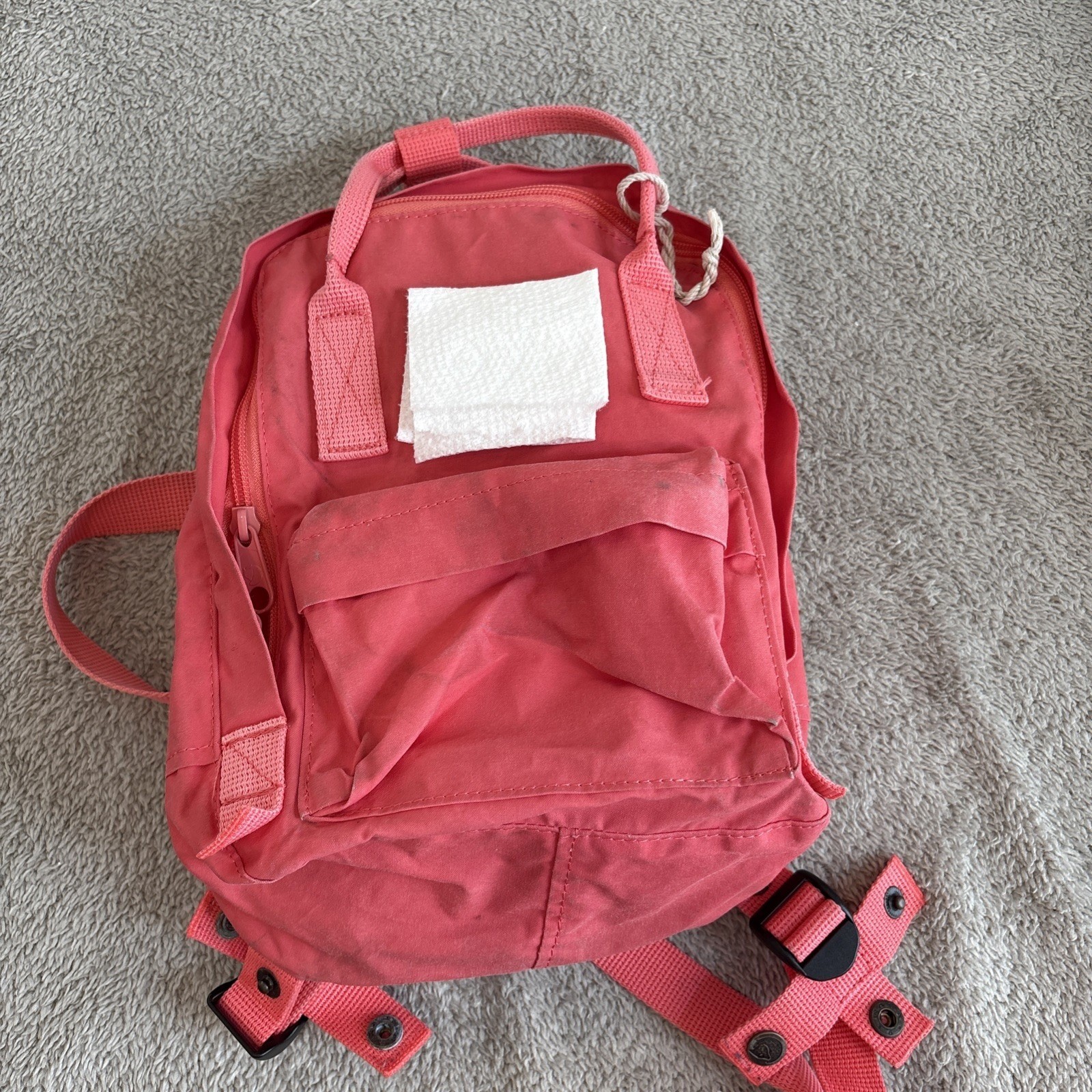 Peach Pink Mini Backpack Classic Lightweight Everyday Bag READ