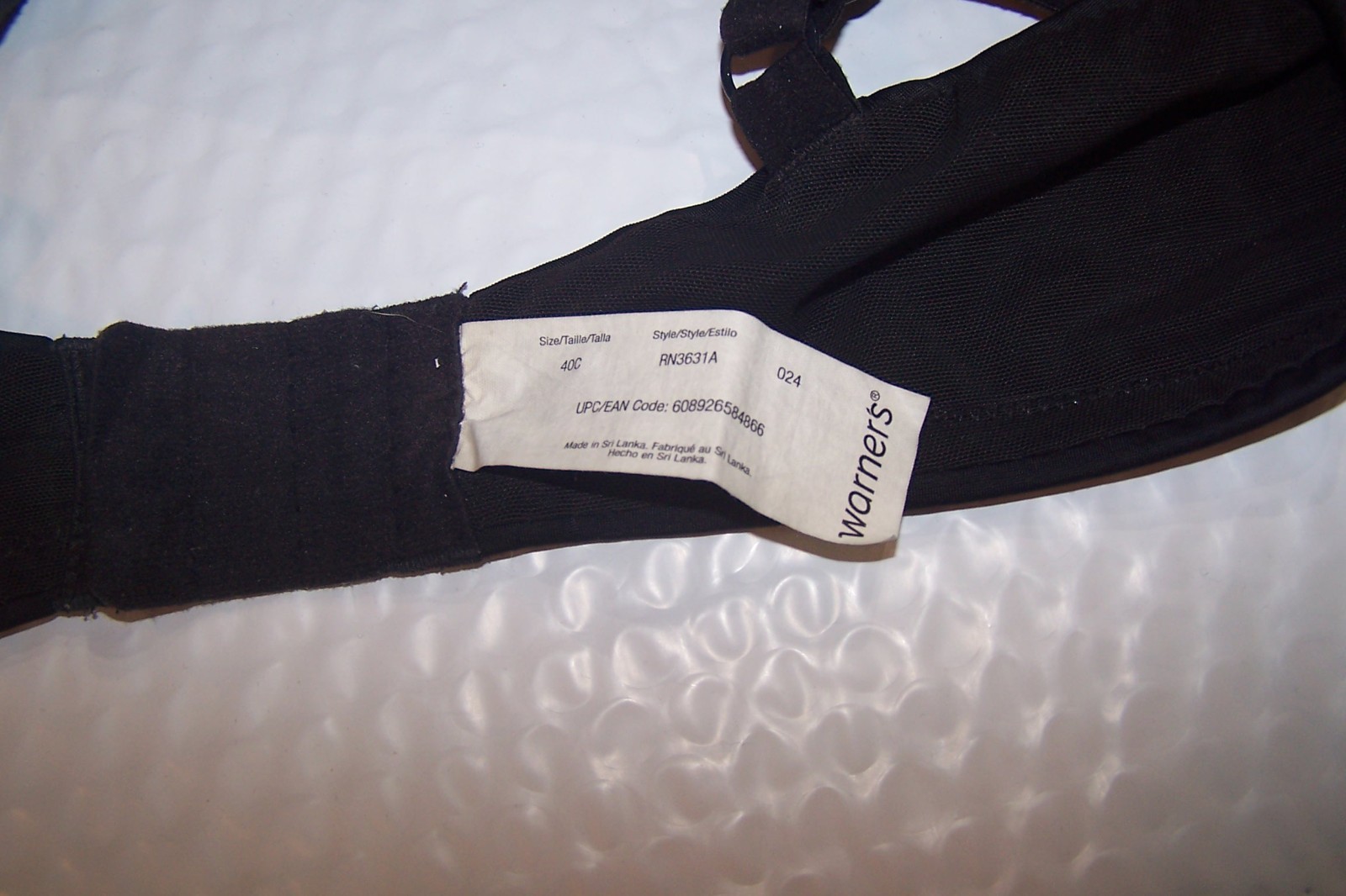 Warner’s Women’s Lace Escape Wire-Free Contour w/ Lift Bra RN3631A Black 40C
