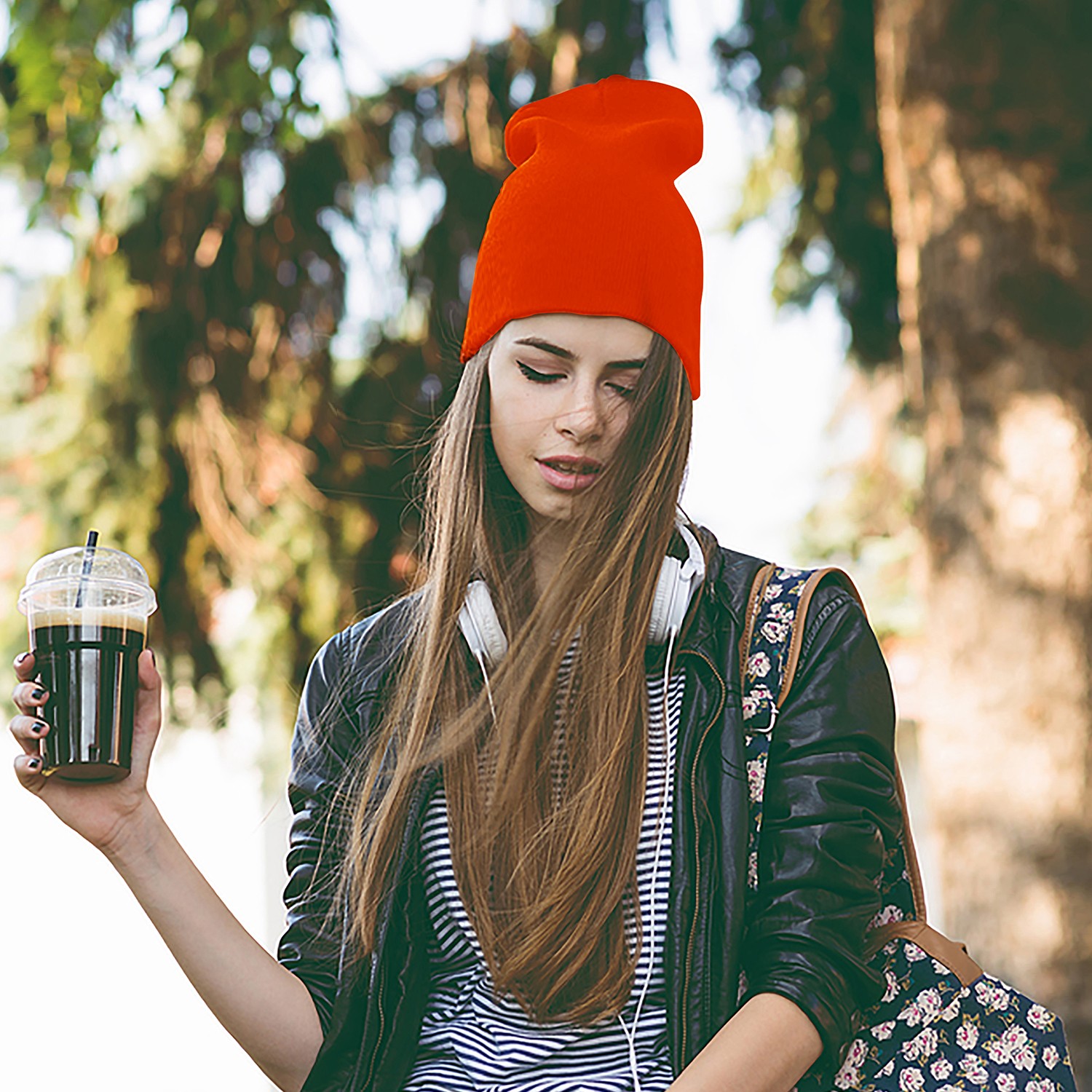 Set of 3 Plain Long Cuffed Beanies Skullies for Men and Women