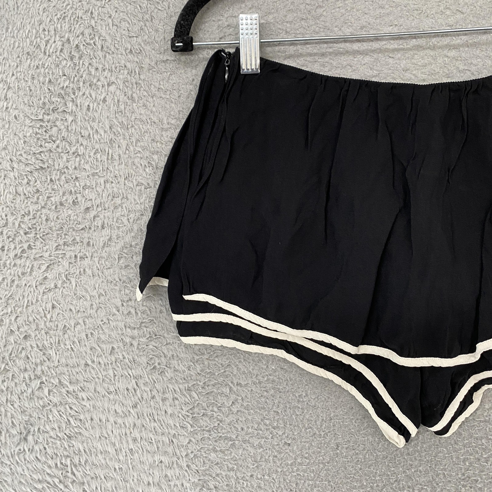 See By Chloe Skort Womens 2 Black Retro Layered Pinup Crepe Designer Summer