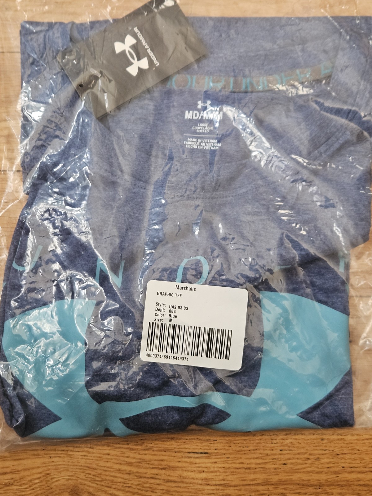 Under Armour Freedom Logo T-Shirt Men’s Size Small Blue Brand New