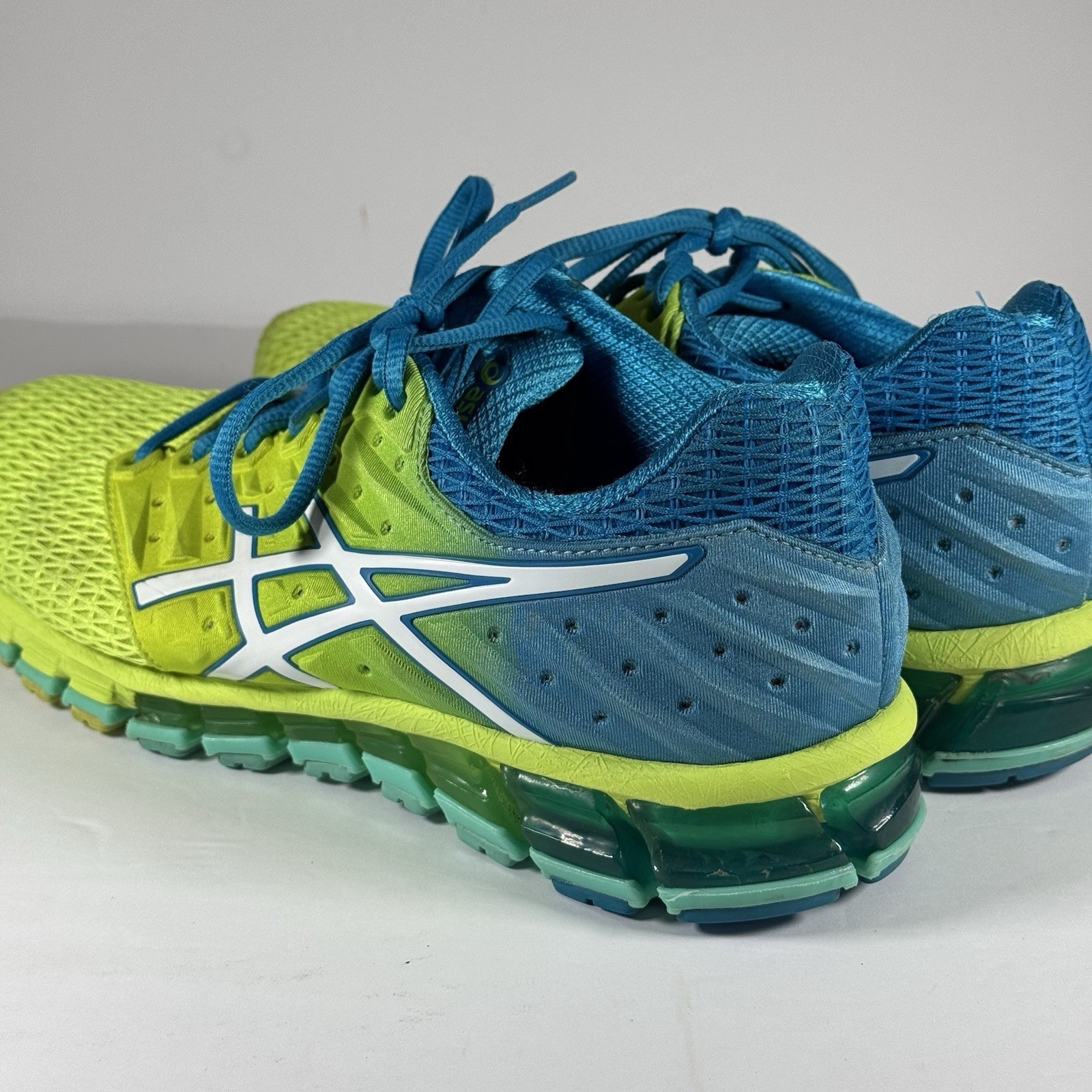 Asics Gel-Quantum 180 2 Lime Green Blue Running Shoes T6G7N Women’s 8.5