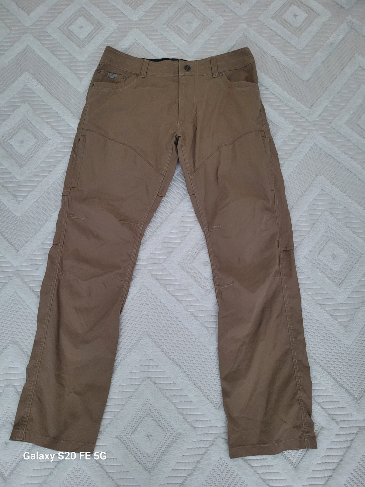 KUHL Konfidant Air Pants Men’s Size 34×32 Dark Khaki Hiking Vented w/Pockets