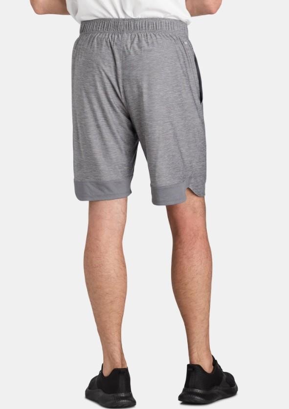 NEW NWT Mens Sz 2XL (44-46) Gray Elastic Waist Stretchy Athletic Shorts Pockets