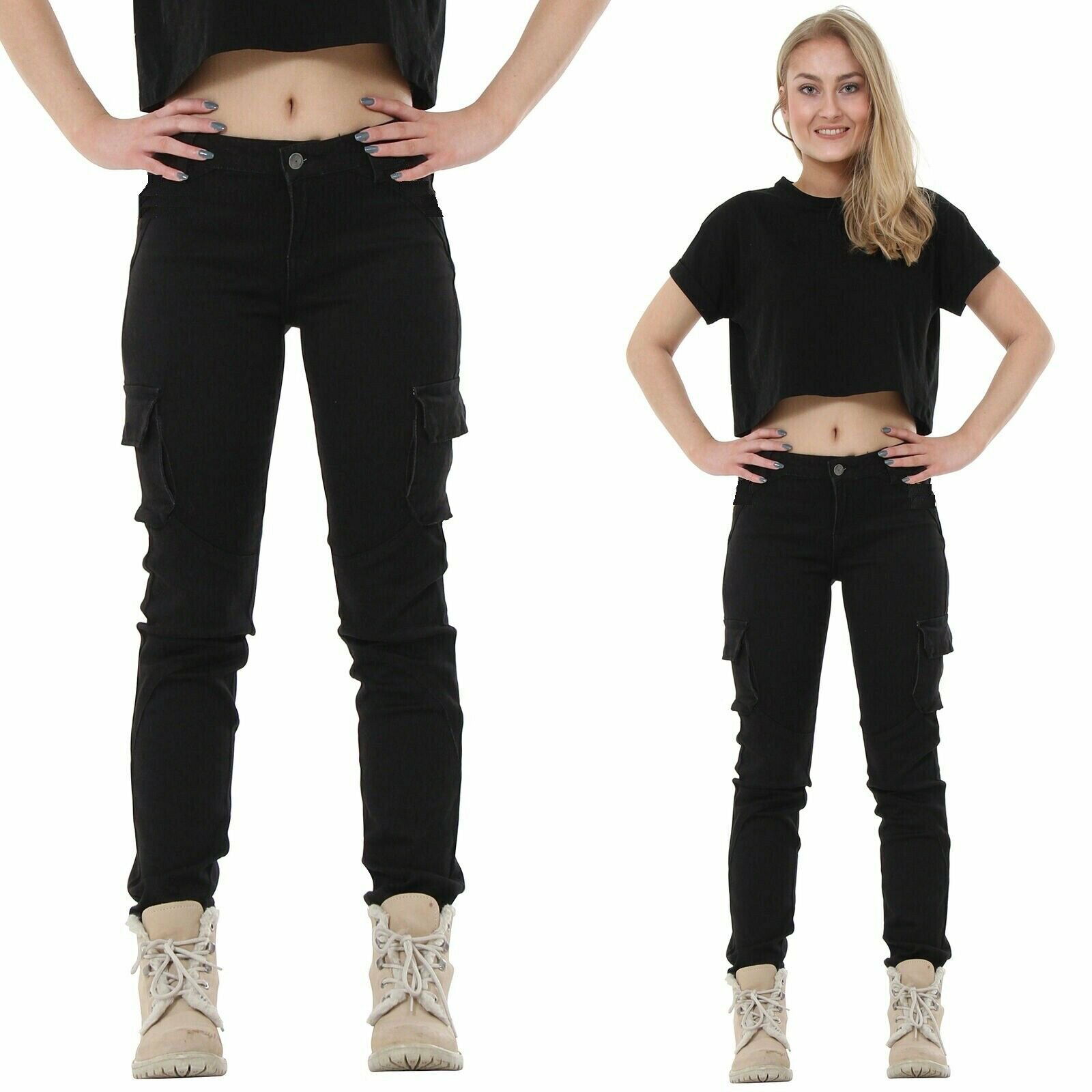 Womens Cargo Utility Work Hiking Army Military Multi Pockets Combat Casual Pants