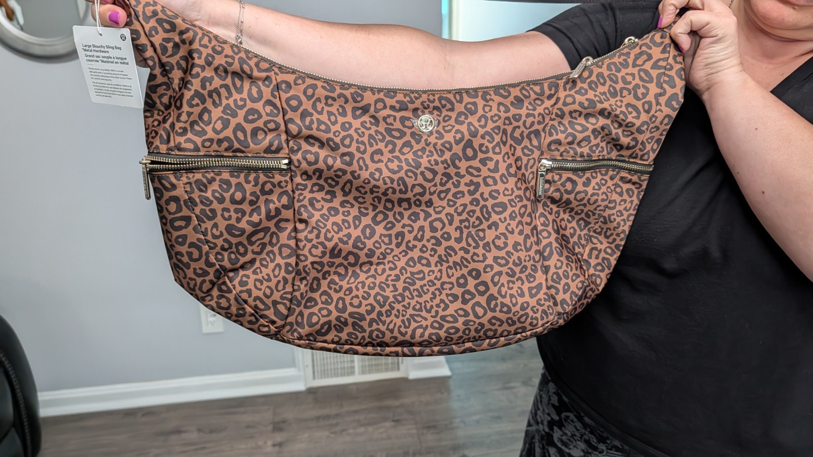 NWT Lululemon Leopard Brown Large Slouchy Sling Bag Limited Edition Crossbody