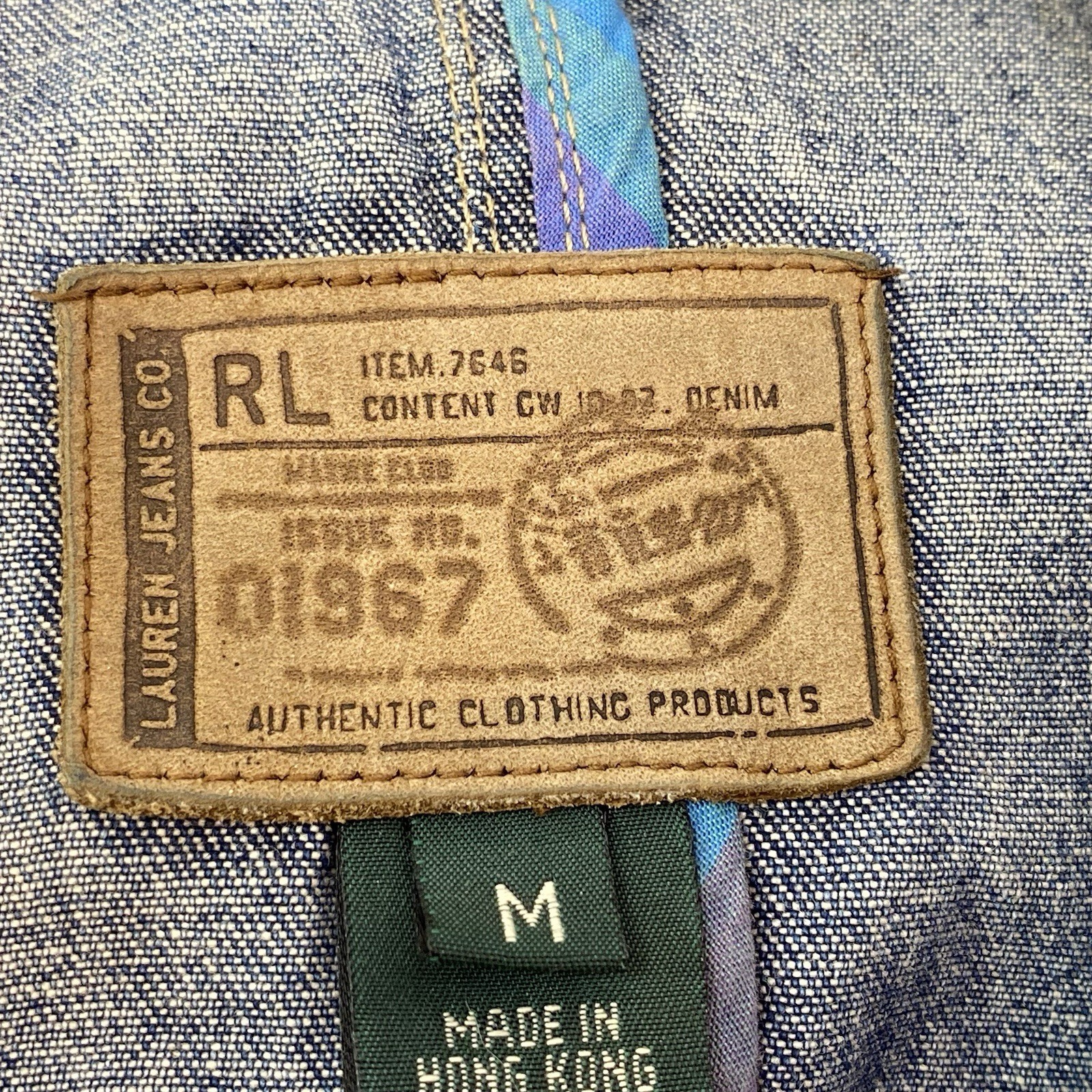 Vintage Ralph Lauren Denim Hooded Duster Jacket Chore Coat Toggle Womens M