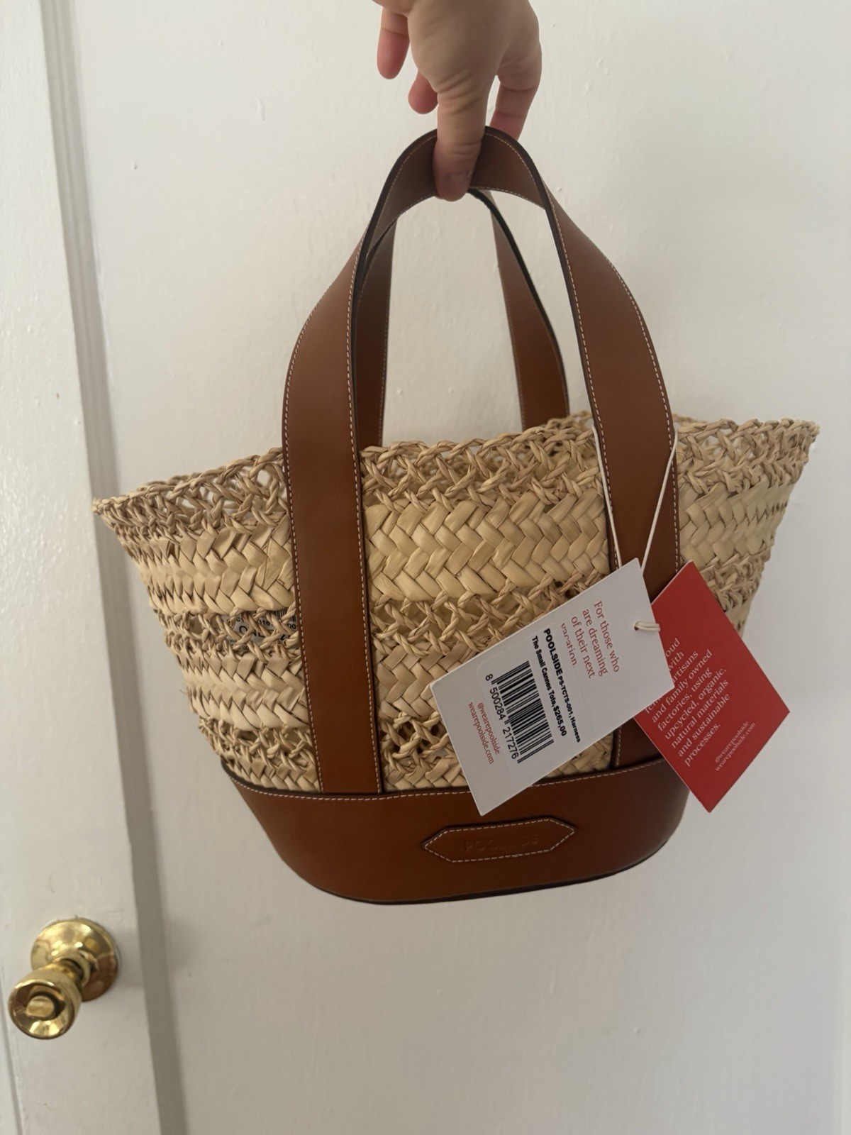Poolside The Small Cannes Straw Tote Purse Bag