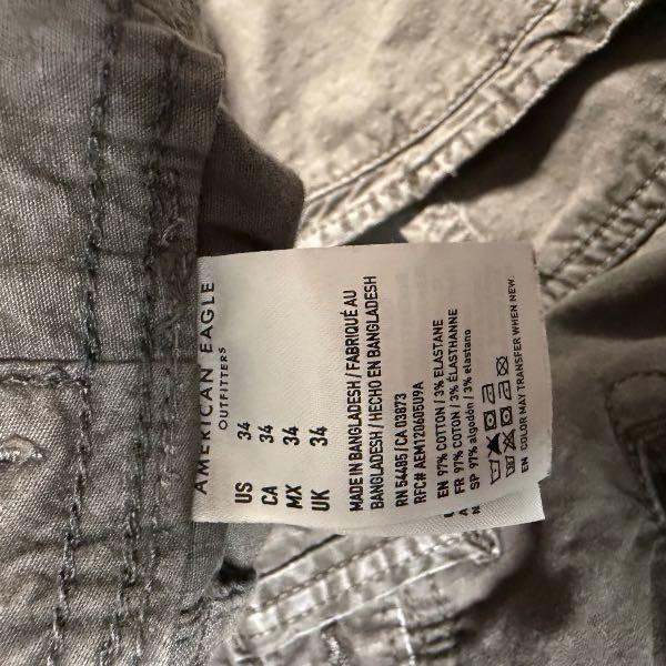 American Eagle Next Level Flex Classic Cargo Shorts 34