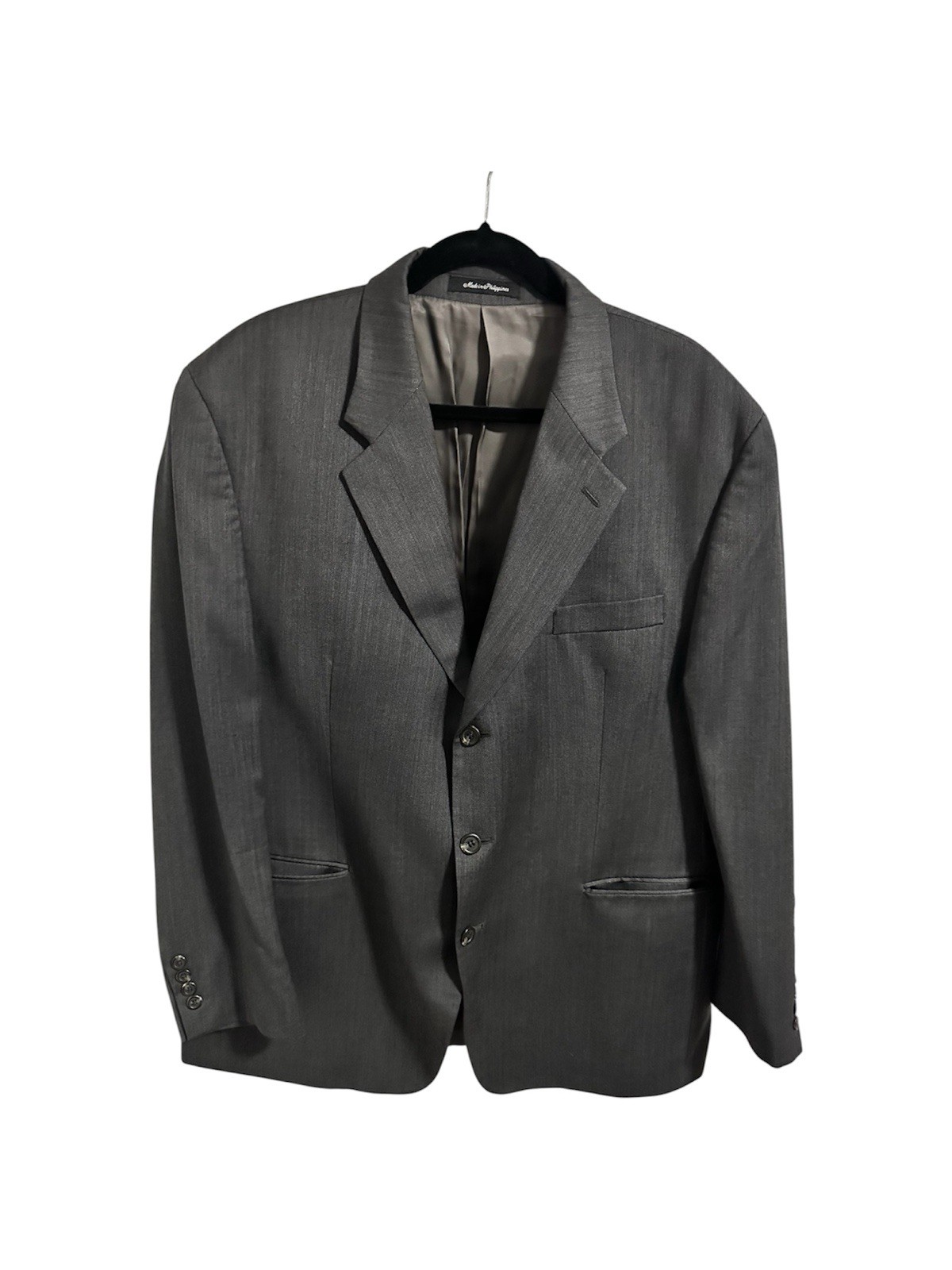 Ralph Lauren Gray Three-Button Wool Suit Jacket 46R