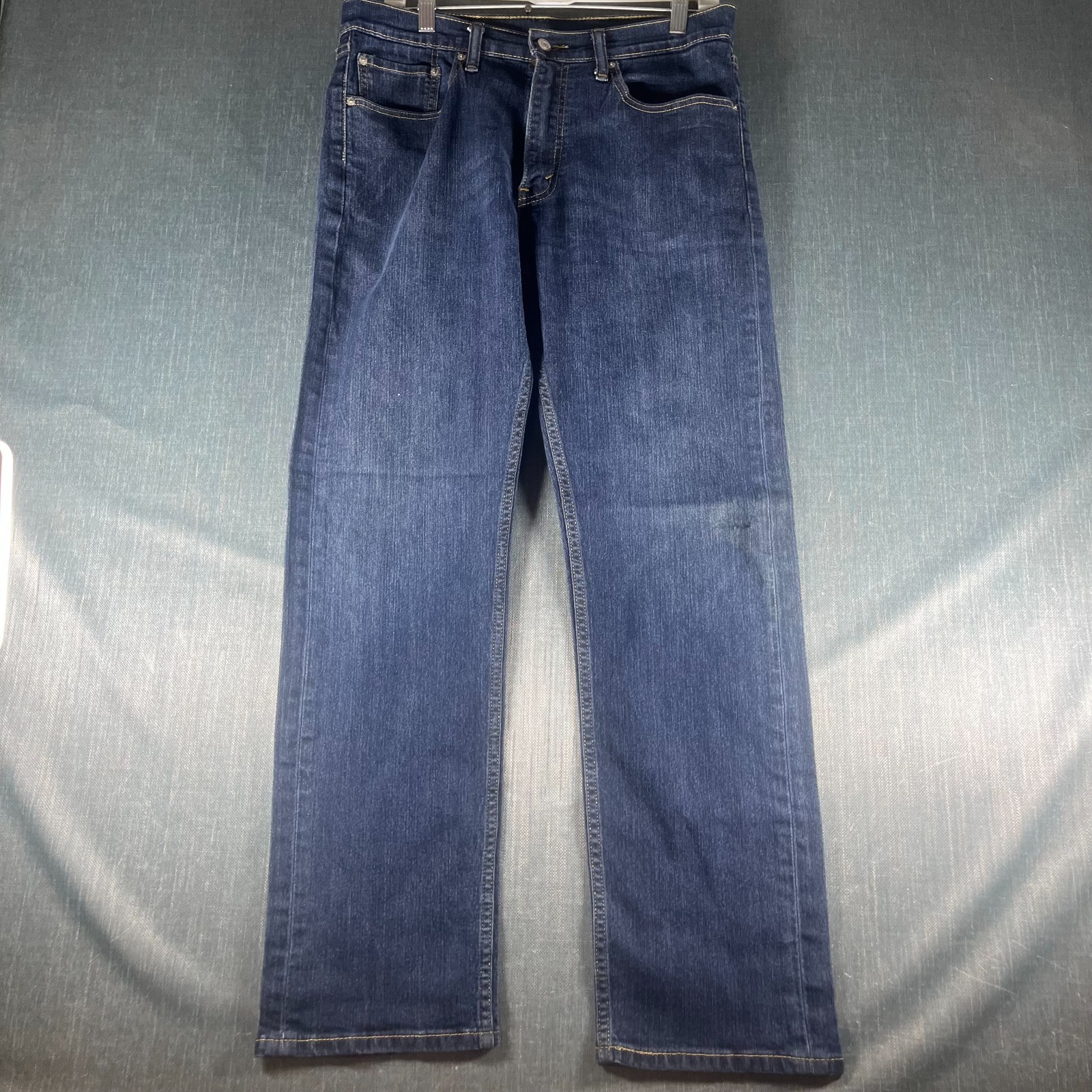 Levi’s 505 Men’s Jeans Size 34×32 Dark Blue Denim Straight Leg Classic Fit MB