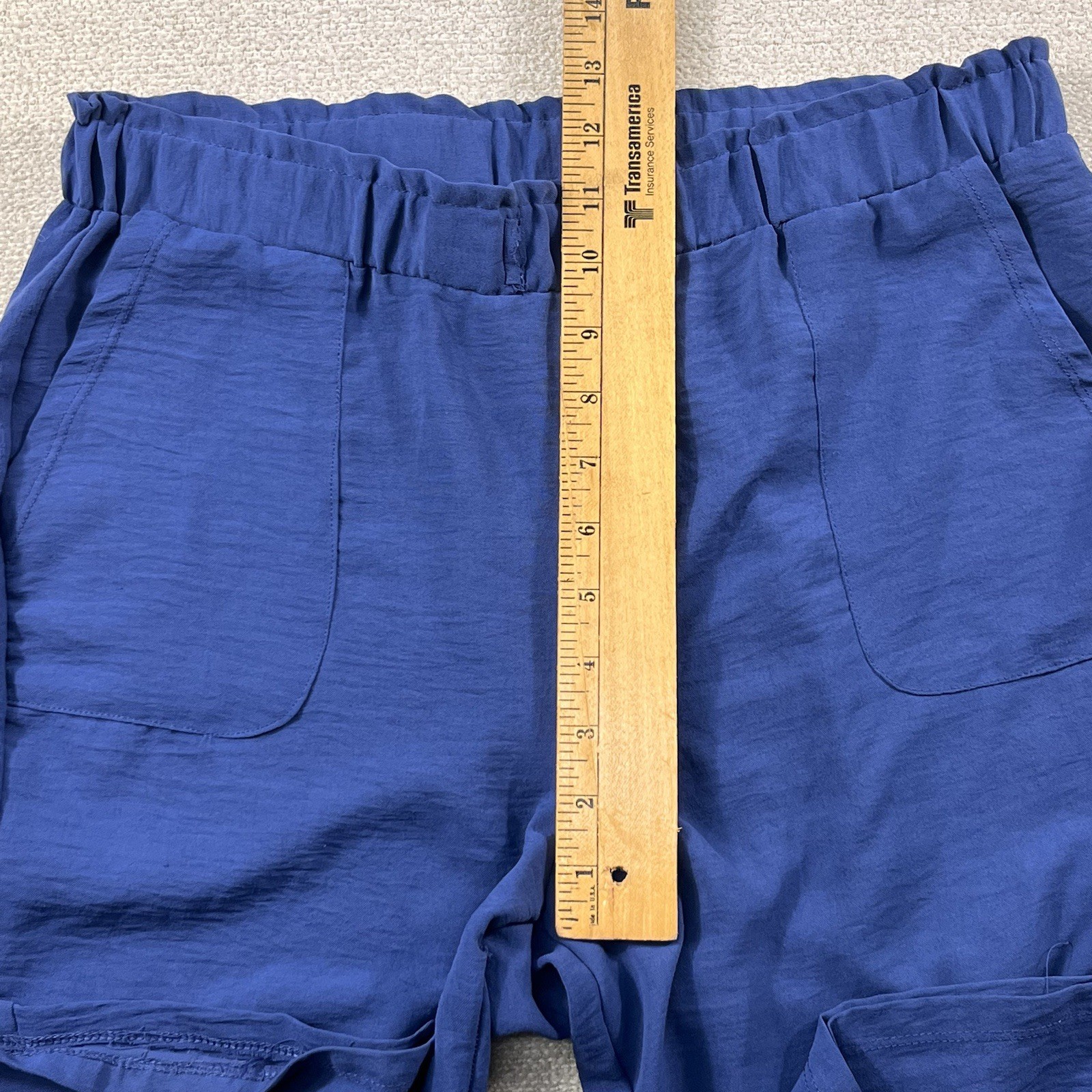 89th & Madison Lightweight Work Casual Pants Women Medium Blue Relaxed Whimsicle