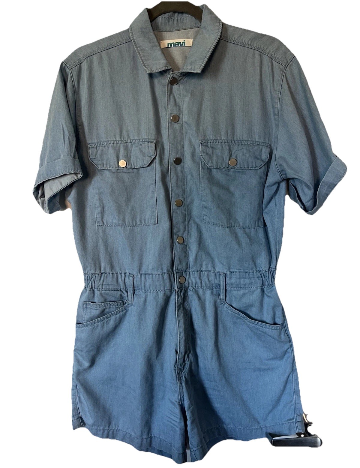 Mavi Blue Denim Short Romper Women Size L