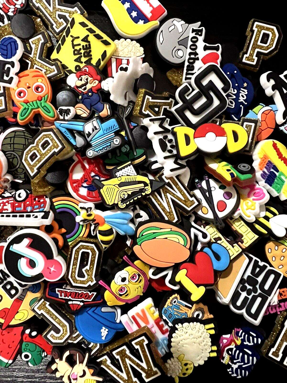 110-90-60-30 pcs Random Shoe Charms FOR Croc & Bracelet & shoe Wristband RANDOM