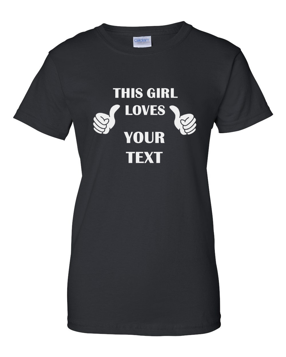 This Girl Loves Custom Text Shirt Womens Funny Personalized Tee Gift For Her
